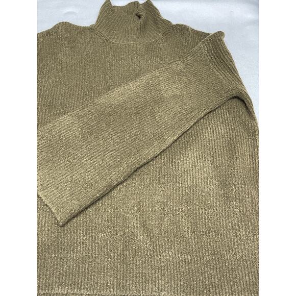 FRENCH CONNECTION sz M Orca Brown Funnel neck wool bell sleeve sweater NWT B110 - Picture 5 of 5